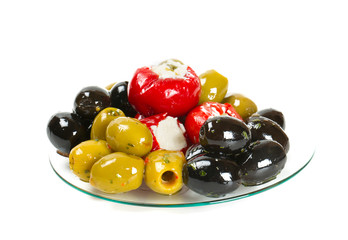 assortment of marinated olives