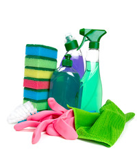 colorful cleaning set