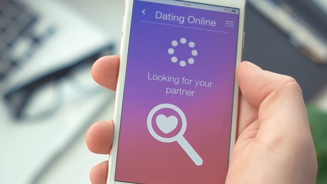 Failed searching for partner on dating app on the smartphone