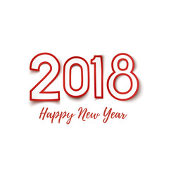 Happy New Year 2018 template for greeting card.