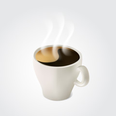 Coffee with cream design template. Vector illustration.