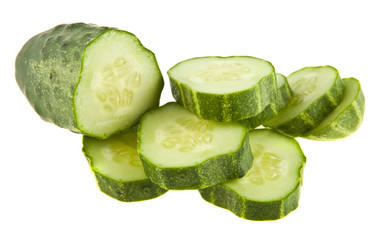 fresh, juicy green cucumber