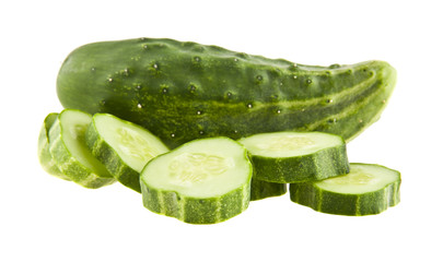 fresh, juicy green cucumber