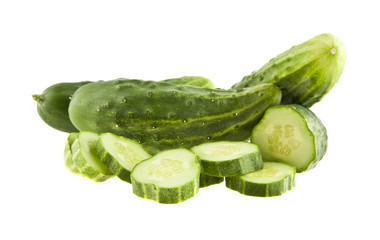 fresh, juicy green cucumber