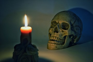 Skull is a symbol of death.