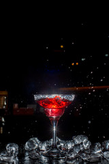 Cocktail with a spray