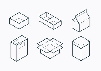 Outline Style Packaging Icon
