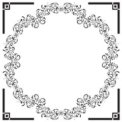 Vintage floral frames vector design elements