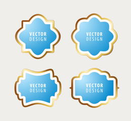 Set of High Quality Luxury Frames on Gray Background . Vector Isolated Illustration