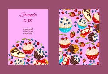 Cartoon style restaurant or cafe menu design.