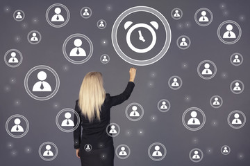 Business button clock web time.