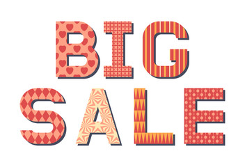 Big sale. Design a flyer or banner. Vector.