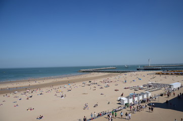 Plage d'Ostende en Belgique - mer du nord