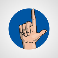 hands gesture or finger alphabet spelling vector illustration