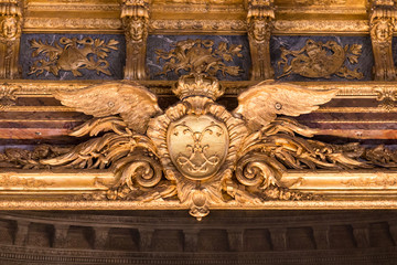 Gold Ceiling pattern detail from Versailles Palace