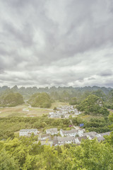 Naklejka premium Wanfenglin rural area, karst topography, near Qianxinan city, Guizhou, China