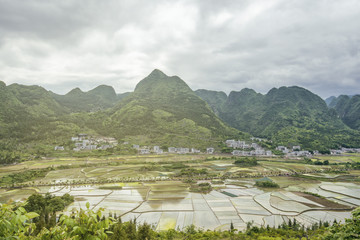 Wanfenglin rural area, karst topography, near Qianxinan city, Guizhou, China