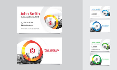 City Background Business Card Design Template. Can be adapt to Brochure, Annual Report, Magazine,Poster, Corporate Presentation, Portfolio, Flyer, Website