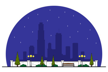 Fototapeta premium bench in park