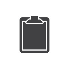 Clipboard icon vector, filled flat sign, solid pictogram isolated on white. Symbol, logo illustration. Pixel perfect