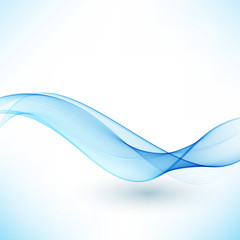 Abstract vector background, blue transparent waved lines for brochure, website, flyer design.
