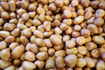 Peanuts seed placed on background