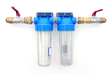 Water filter on the wall