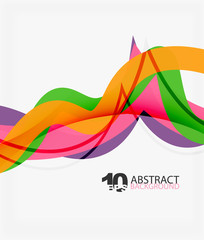 Vector wave lines abstract background