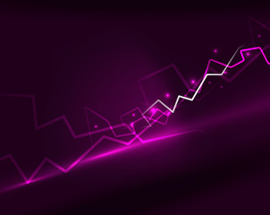 Neon lightning vector background