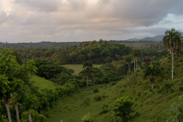 Fototapeta premium Tropical valley in the Dominican Republic