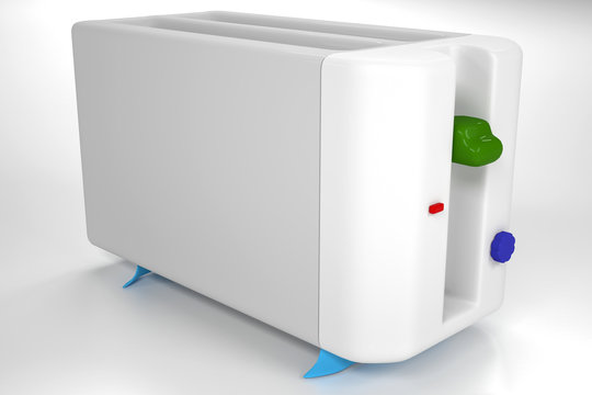 Simple white toaster