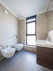 Naklejka na ściany i meble Modern bathroom in a house