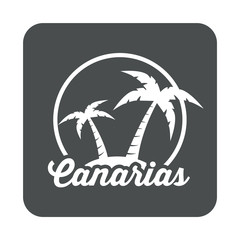 Fototapeta premium Icono plano Canarias en cuadrado gris