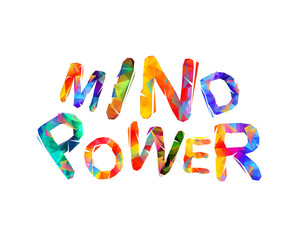 Mind power. Vector triangular letters