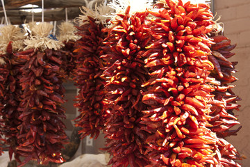 Obraz premium Grappoli di Peperoncino rosso Chilli peppers 