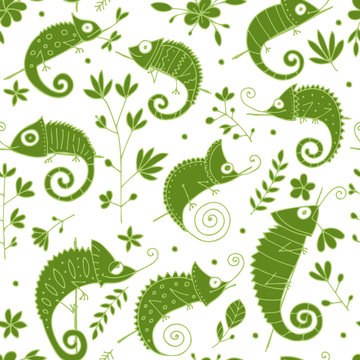Chameleon collection, seamless pattern for your design