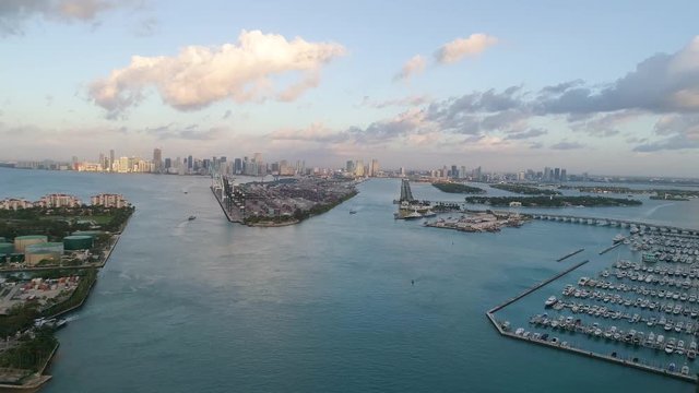 Miami-Dade Government Cut Port, Yachts, City, Harbor