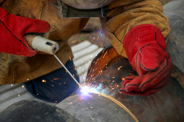 Obraz premium Welding With Sparks