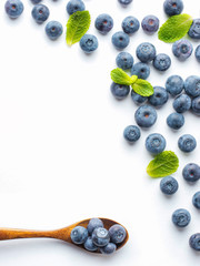 Blueberries isolated on white background