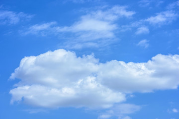 Fototapeta na wymiar Blue sky with big white clouds in Moldova