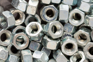 Texture of steel nuts