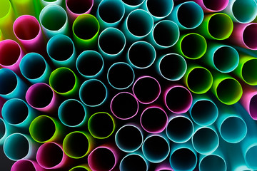 Colorful drinking straws