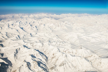 top view of Himalayas mountain 