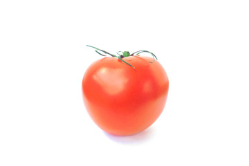 Tomato on white background