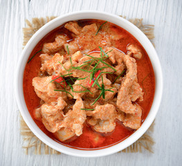 Panang curry with pork .thai food