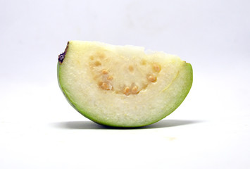guava slice isolated 