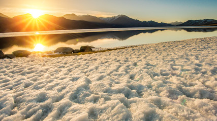 Pangong lake in Leh, India