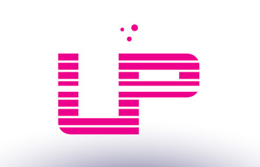 lp l p pink purple line stripe alphabet letter logo vector template