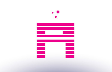 pi p i pink purple line stripe alphabet letter logo vector template