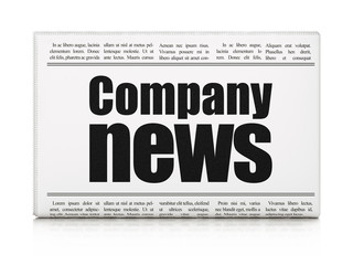 News concept: newspaper headline Company News